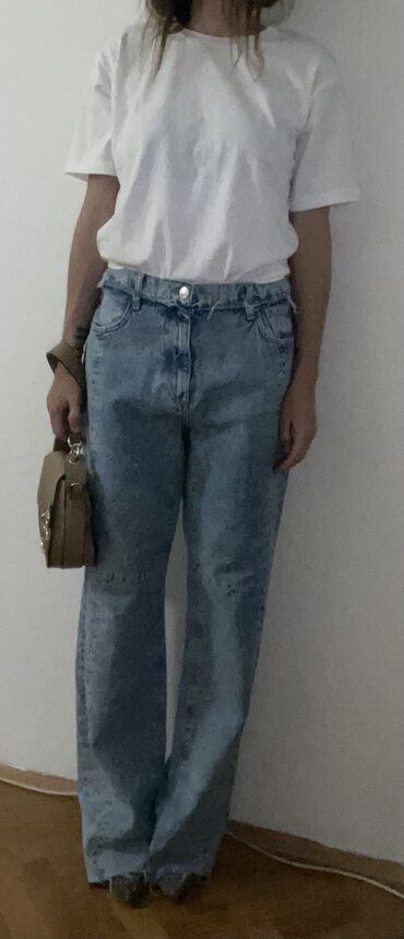 zenski kompleti sako i pantalone: Mango jeans L Siroke nogavice Duboke Marama nije uz njih ali druga de