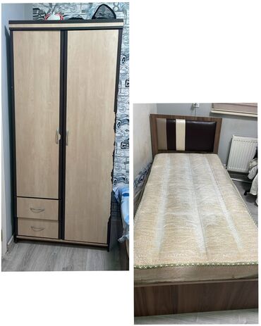 односпальная кровать: Çarpayı və dolab ikisi birgə 150₼. Çarpayı bazalıdır. Ünvan