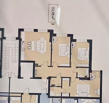 Продажа квартир: 3 комнаты, 113 м², Орто-Сай с. 2 этаж, ПСО (под самоотделку) — 10