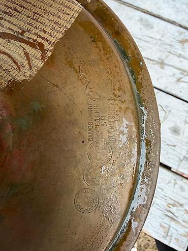 samavar qiyməti: Antik mis samovar – kömür/odunla işləyən, gravürali kolleksiya — 5