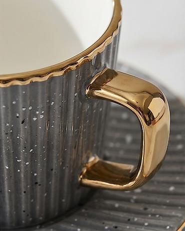 turk sekiller: Çay dəsti, rəng - Boz, 6 nəfərlik — 3
