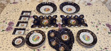 Nahar dəstləri və servizlər: Nahar dəsti, rəng - Göy, Farfor — 4