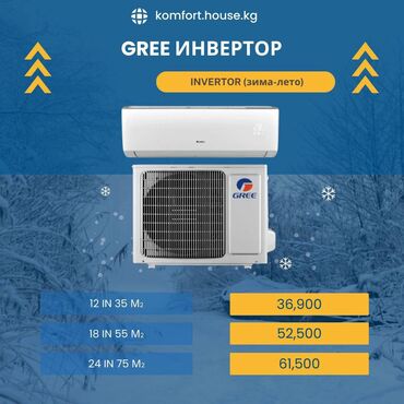 Кондиционеры: Кондиционер Gree Напольно-потолочный, Инверторный, Обогрев, Охлаждение, Вентиляция