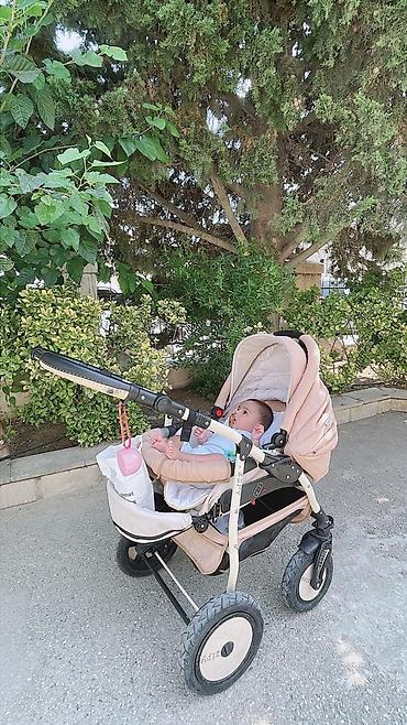 mebel kreditle: Taxta beşik ağ rəngdə yataq dəsti və tül pərdə ilə. Beşik dincəlmək və — 2