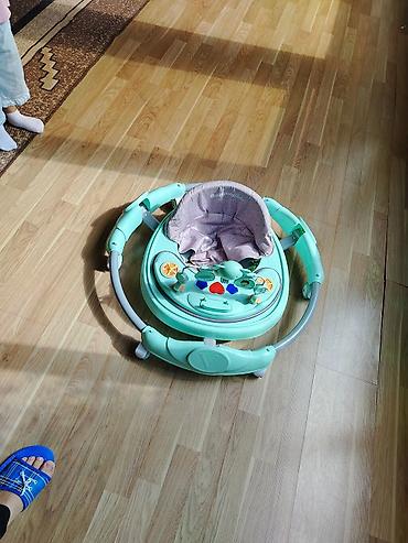 Uşaq gəzdirəni (baby walker) – yaşıl rəngdə, yumşaq oturacaqlı və oyun at lalafo.az — 3 Uşaq gəzdirəni (baby walker) – yaşıl rəngdə, yumşaq oturacaqlı və oyun — 3