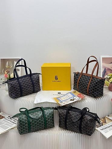 dəri plas kisi: Lüks brendli çanta kolleksiyası Məhsullar: - Goyard Boston tərzində — 8