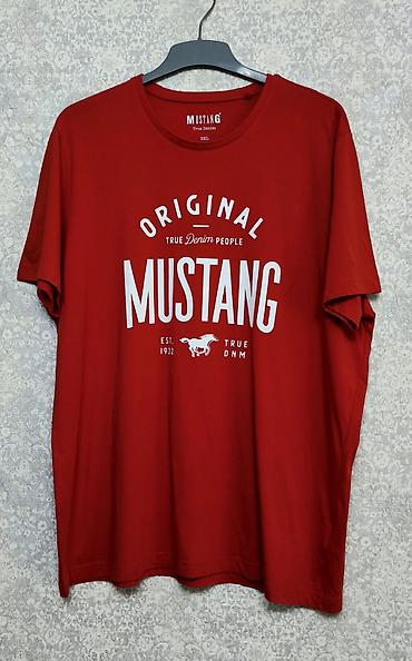 isma mustang: Futbolka, Mustang, 3XL, rəng - Qırmızı — 2