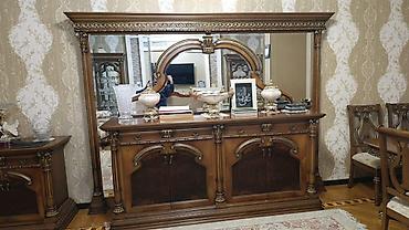 mebel materiali: Klassik üslubda yemək otağı dəsti - Material: keyfiyyətli ağac (qoz — 8