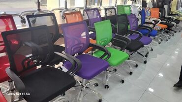 Ofis və oyun kresloları: Yeni, Təkərli, Qolları tənzimlənmir, Parça — 8