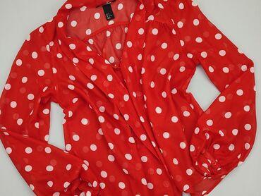 czerwona bluzki z koronki: Блуза жіноча, H&M, S, стан - Ідеальний