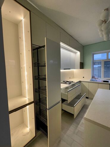 Кухонные гарнитуры: Кухонный гарнитур, Новый, цвет - Белый, ДСП, Бесплатная доставка — 23