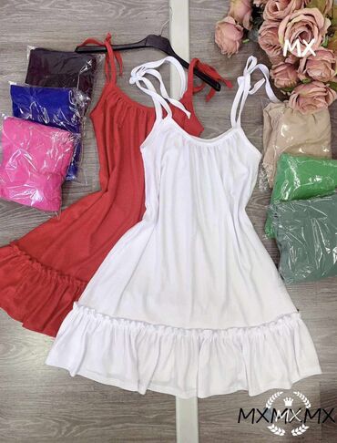 mona suknje nova kolekcija: One size, bоја - Svetloplava, Oversize, Na bretele