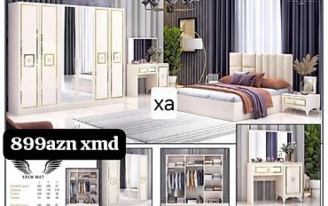 quzu derisi: Yataq otağı mebeli dəsti – KREM MAT dizayn Dəst tərkibi: - Dolab — 1
