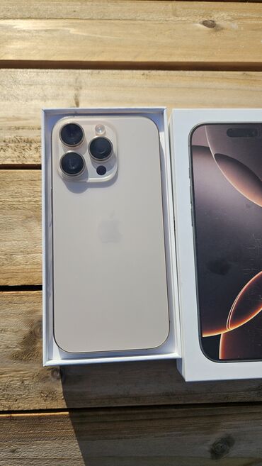 Apple iPhone: IPhone 16 Pro, Б/у, 128 ГБ, White Titanium, Защитное стекло, 100 % — 2