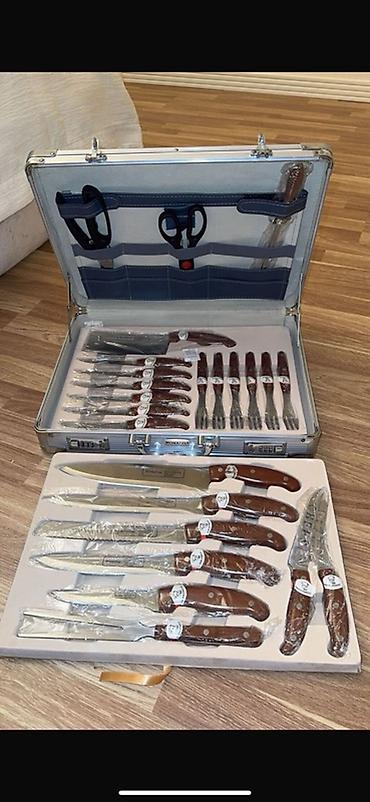 Mətbəx üçün premium bıçaq dəsti – metal çamadanla - Komplekt metal — 1