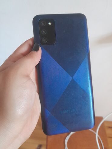 Поло: Samsung Galaxy A22, 32 ГБ, цвет - Синий, Отпечаток пальца, Две SIM карты