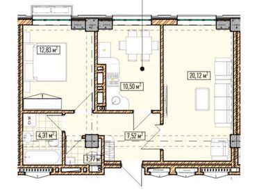 Продажа квартир: 2 комнаты, 59 м², Элитка, 2 этаж, ПСО (под самоотделку)