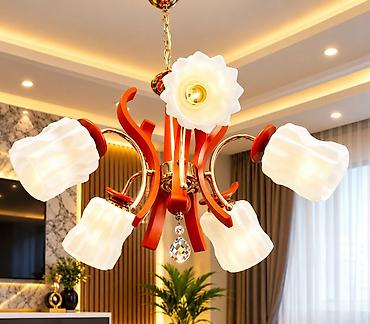 spot isiq: Çılçıraq, 5 lampa — 1