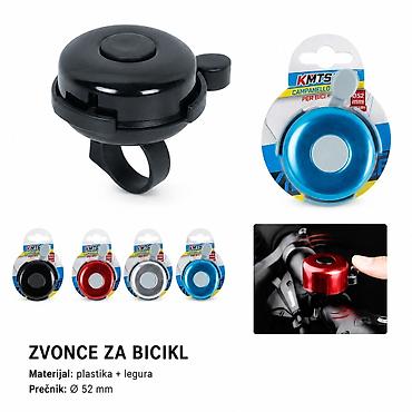 KMT zvono za bicikl 2001520 Praktično zvonce za bicikl namenjeno za