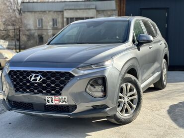 серый hyundai: Hyundai Santa Fe: 2019 г., 2.4 л, Автомат, Бензин, Внедорожник