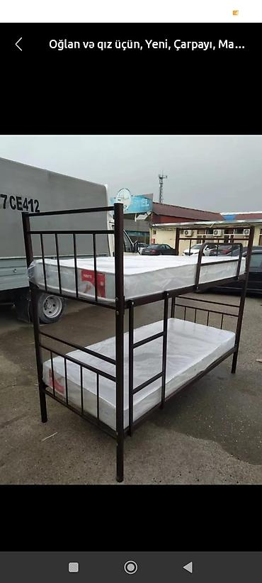 taxt qravat: Oğlan və qız üçün, Yeni, Çarpayı, Matras ilə, Siyirməsiz, Dəmir — 3