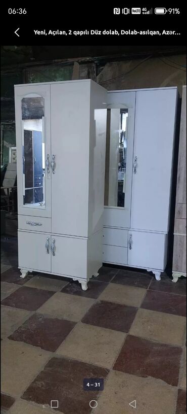 Dolablar: Yeni, Açılan, 2 qapılı Düz dolab, Dolab-asılqan, Azərbaycan — 26