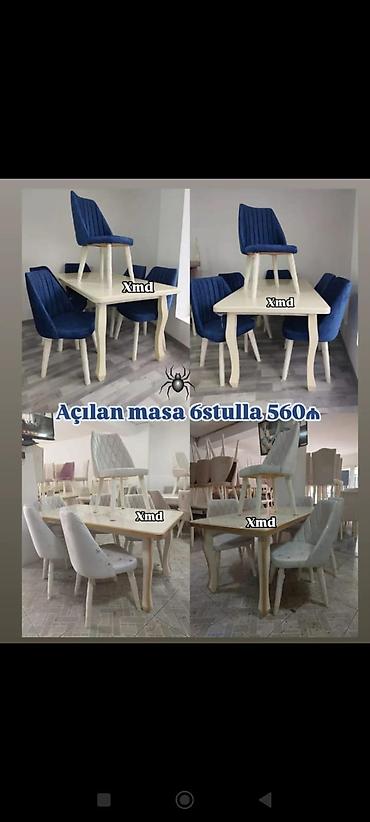 Ev və bağ: Masa stol stul desti — 1