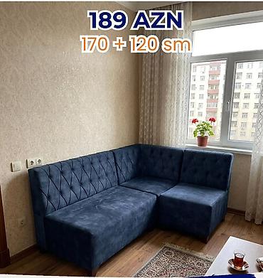 Divanlar: Künc divanı – 189 AZN Ölçü: 170 + 120 sm (L‑şəkilli) - Rəng: tünd — 1
