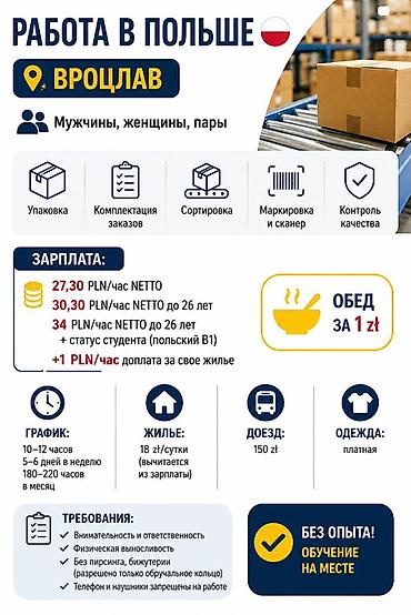 Упаковщики: Требуется Упаковщик, Оплата: Почасовая, Без опыта — 1