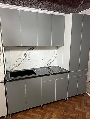 silver kitchen: Кухонный гарнитур, Новый, цвет - Серый, ДСП, Платная доставка — 4