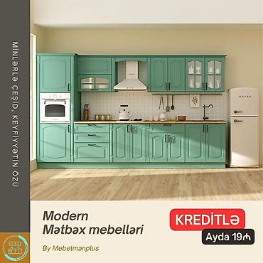 Sifarişlə mebel: Sifarişlə mətbəx dəsti, Mat laminat, Kredit var, Pulsuz çatdırılma — 7