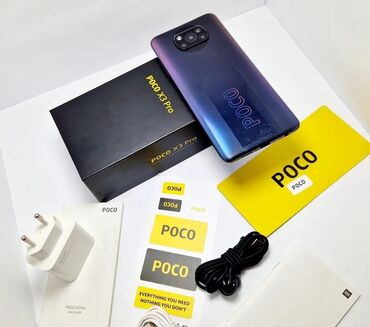 телефон пока: Poco X3 Pro, Б/у, 256 ГБ, цвет - Синий, 1 SIM, 2 SIM, eSIM