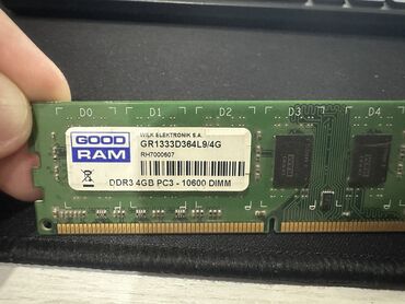 Оперативная память (RAM): Оперативная память, Б/у, Goodram, 4 ГБ, DDR3, Для ПК