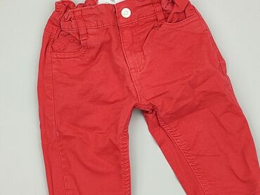 jeansy carrot fit: Spodnie jeansowe, 6-9 m, stan - Bardzo dobry