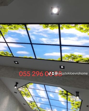 ekran ucun bayraq sekilleri: LED işıqlı “sky ceiling” tavan panelləri – interyerə təbii səma