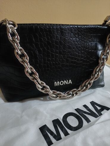 sat sa imenom za bebe: Shoulder bag, Mona, Material: Leather