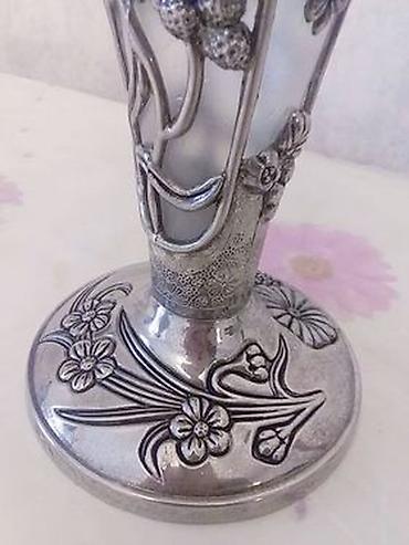 güldanda gül: Güldan melxiordur - gümüş suyuna salınıb. ( Silver plated vase) 30 il — 2