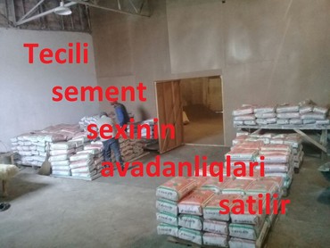 Tecili sement sexinin avadanliklari satilir. ! Abseron rayonu