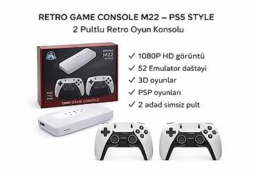 pullu oyunlar: Retro Game Console M22 – PS5 Style - 2 pultlu retro oyun konsolu - — 1