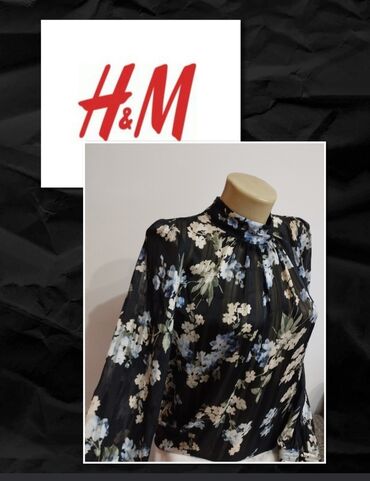 Bluze: H&M, M (EU 38), Viskoza, Cvetni