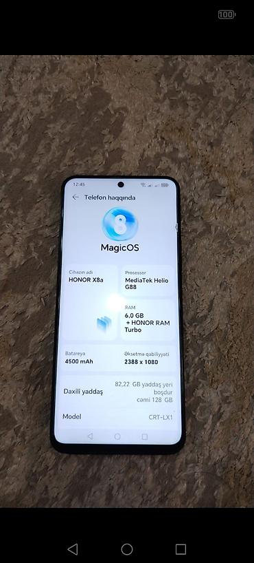 honor 60 se irşad: Honor X8a, 128 GB, rəng - Qara, Barmaq izi — 3