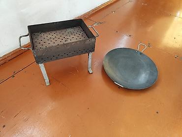 das komur: Metal manqal və sac dəsti İstirahete Piknike gedenler ucun cox rahat — 2