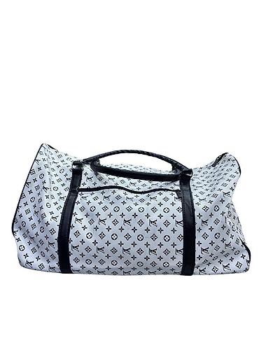 çanta: №: 8071 Məhsulun adı: İdman çantası / Səyahət çantası (ağ-qara), 40 L — 1