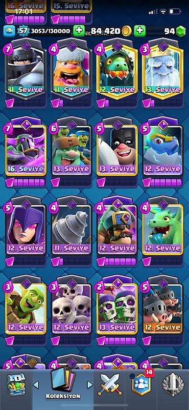 oxatan: Clash Royale hesabı – yüksək səviyyəli kolleksiya və güclü destələr — 4