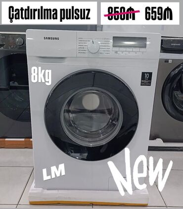 kreditle paltar yuyan: Paltaryuyan maşın Samsung, 8 kq, Yeni, Avtomat, Kredit yoxdur, Pulsuz çatdırılma