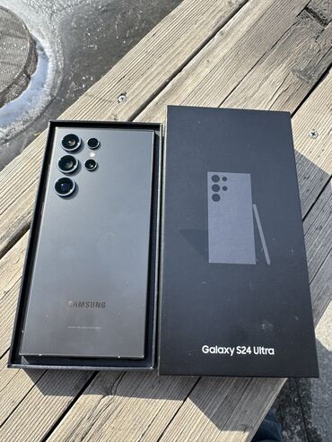 Samsung: Samsung Galaxy S24 Ultra, Б/у, 256 ГБ, цвет - Черный, В рассрочку, 1 SIM, 2 SIM, eSIM — 2