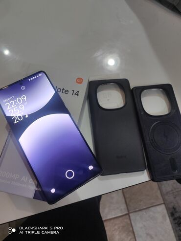 Redmi: Redmi, Redmi Note 13 Pro, Колдонулган, 256 ГБ, түсү - Кара, 1 SIM, 2 SIM