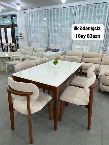 Masa–stul dəstləri 1) Kompakt 4 nəfərlik dəst - Ağ parlaq üst səthli lalafo.az -da Masa–stul dəstləri 1) Kompakt 4 nəfərlik dəst - Ağ parlaq üst səthli