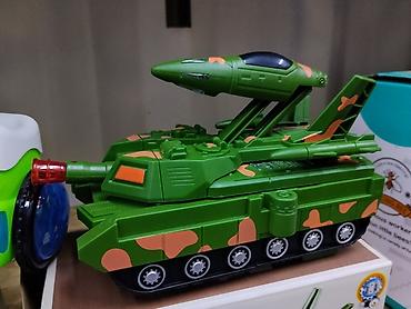 трактор: Игрушка «Военный танк с ракетной установкой и самолётом» - Тип — 1