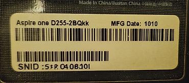 asus canta: Acer Aspire one netbuku. Windows 7 yazılıb. İşlək vəziyyətdə ekranın — 5